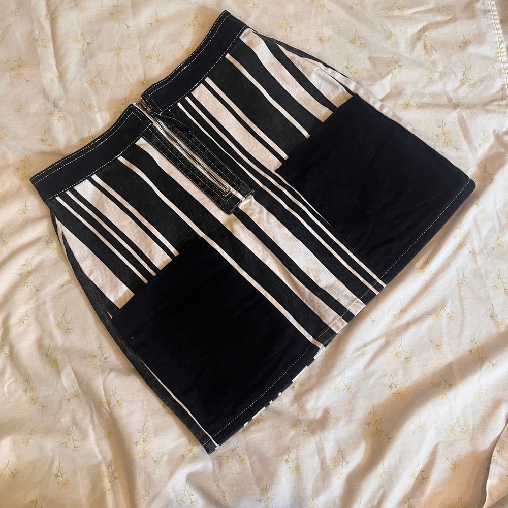BDG striped cotton mini skirt